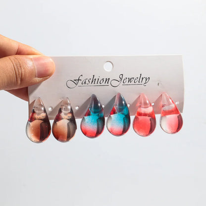 PENDIENTES GOTA DE AGUA COLORES