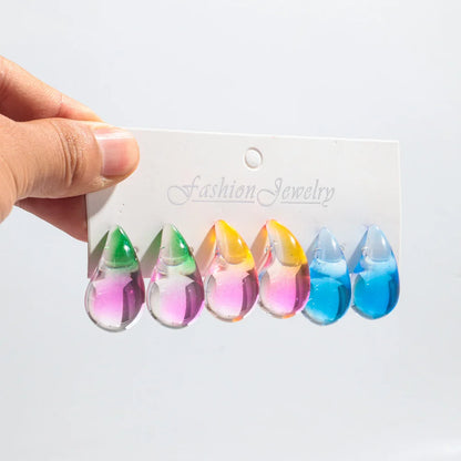 PENDIENTES GOTA DE AGUA COLORES