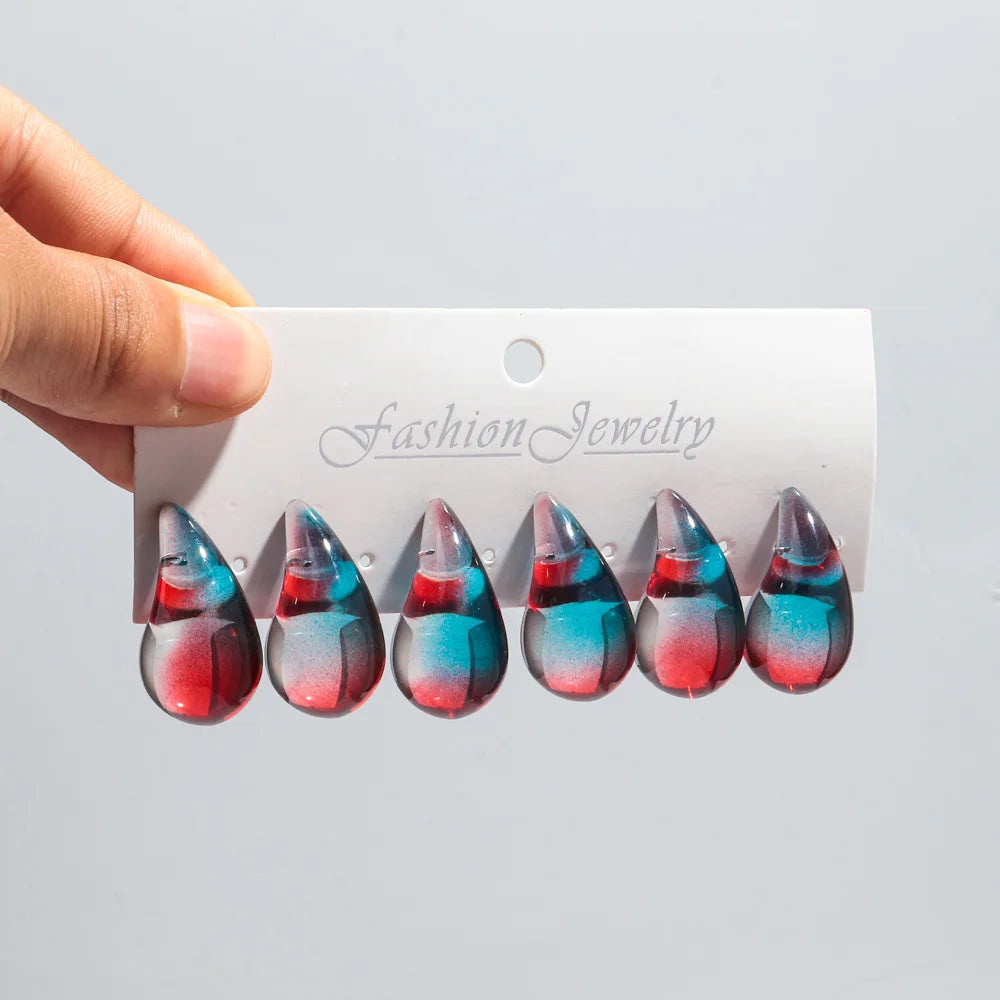 PENDIENTES GOTA DE AGUA COLORES