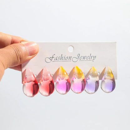 PENDIENTES GOTA DE AGUA COLORES