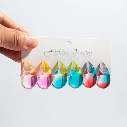 PENDIENTES GOTA DE AGUA COLORES