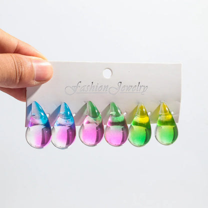 PENDIENTES GOTA DE AGUA COLORES