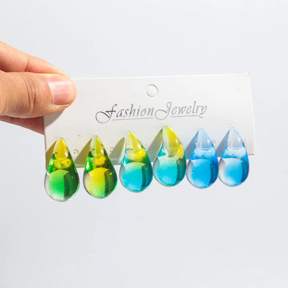 PENDIENTES GOTA DE AGUA COLORES